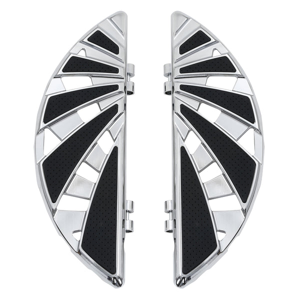 Chrome Driver Floorboards Fit For Harley Touring Road King 86-24 Softail 1986-17