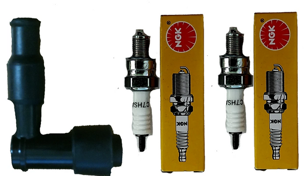 2) Spark Plug + Cap For Honda NSF100 Nsf 100 NSF-100 Bike Youth Sparkplug New