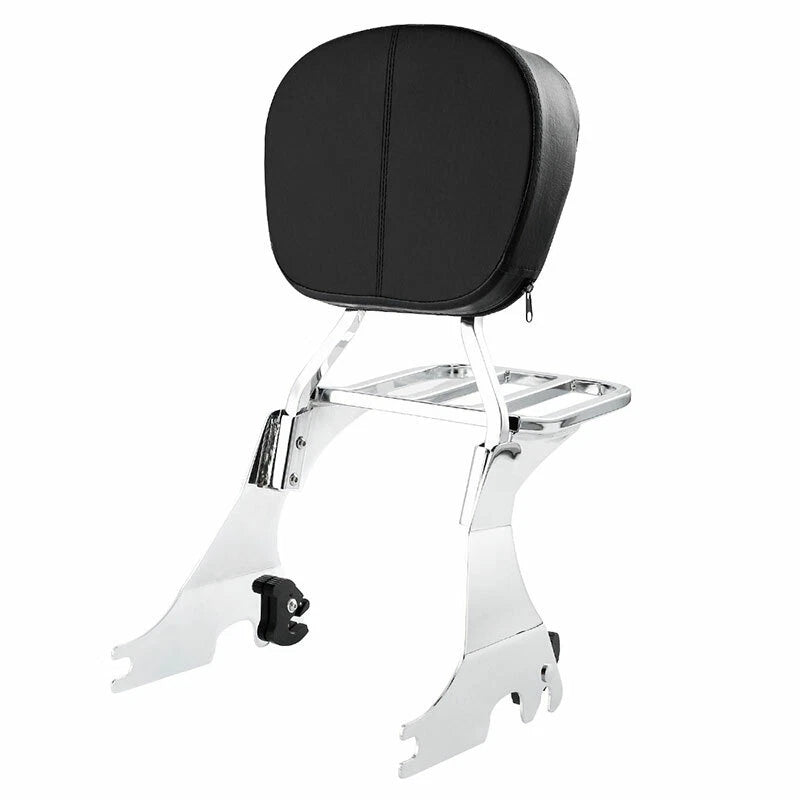 Sissy Bar Backrest Luggage Rack Fit For Harley Sportster XL883 1200 Custom 04-23