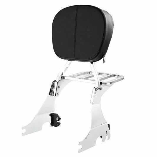 Sissy Bar Backrest Luggage Rack Fit For Harley Sportster XL883 1200 Custom 04-23