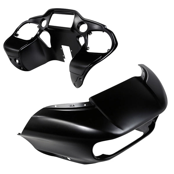 Inner Outer Fairings Glove Box Doors Fit For Harley Road Glide 15-23 Black Denim