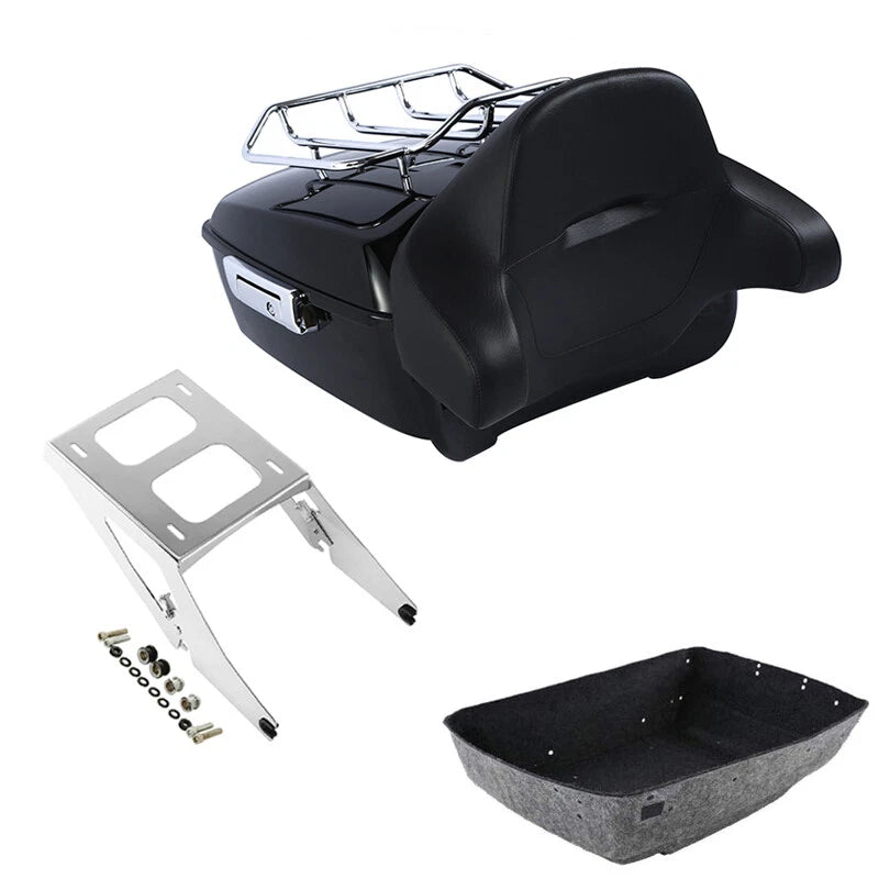 King Trunk Backrest Luggage Rack Mount Fit For Harley Sport Glide 18-21