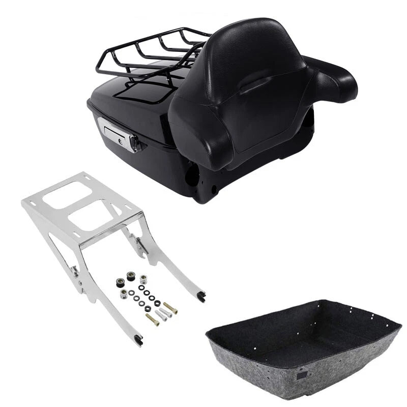 King Trunk Pad Rack Mount Fit For Harley Heritage Classic Deluxe Flde 2018-2026