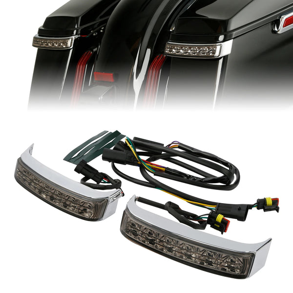 LED Saddlebag Bags Run Brake Turn Light Fit For Harley Electra Road Glide 14-24