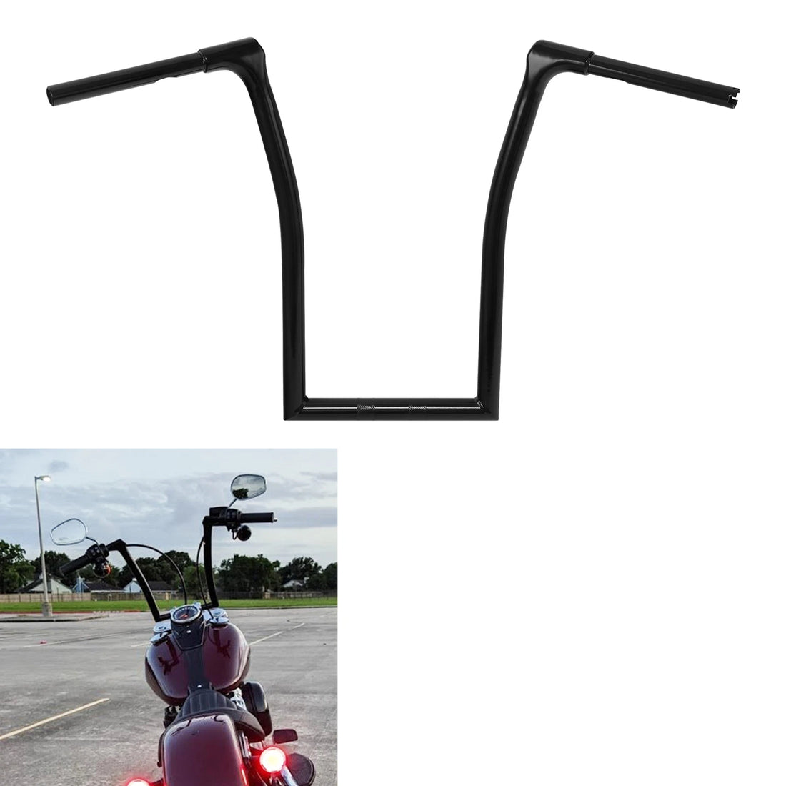 19" Ape Hanger Handlebar 1.25" Fit For Harley Fat Bob Breakout 2018-Up