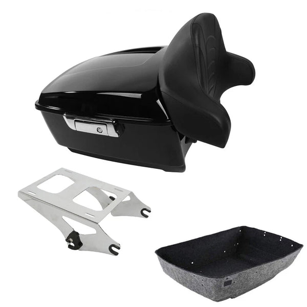 King Trunk Luggage Backrest Mount Rack Fit For Harley Electra Street Glide 14-26