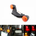 Black LED Bullet Rear Brake Light Bar Turn Signal For Harley Street Road Glide