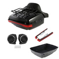 King Trunk Backrest Rack Light Speakers Fit For Harley Cvo Street Glide 2014-26