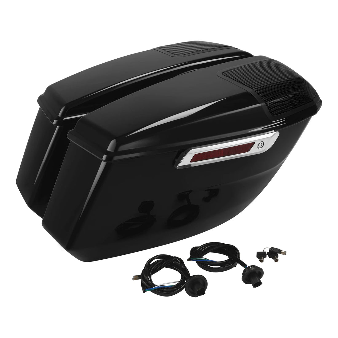 Black Hard Saddlebags 6x9" Speaker Cutouts Fit For Harley Cvo Street Glide 23-26