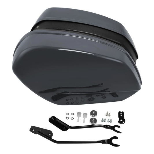 Saddlebags Fit For Harley Softail Low Rider Fxlrst 22-24 Fxlrs 20+ Gunship Gray