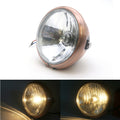 Motorcycle Retro Metal Copper Front Headlight For GN125 Cafe Racer Bobber Custom