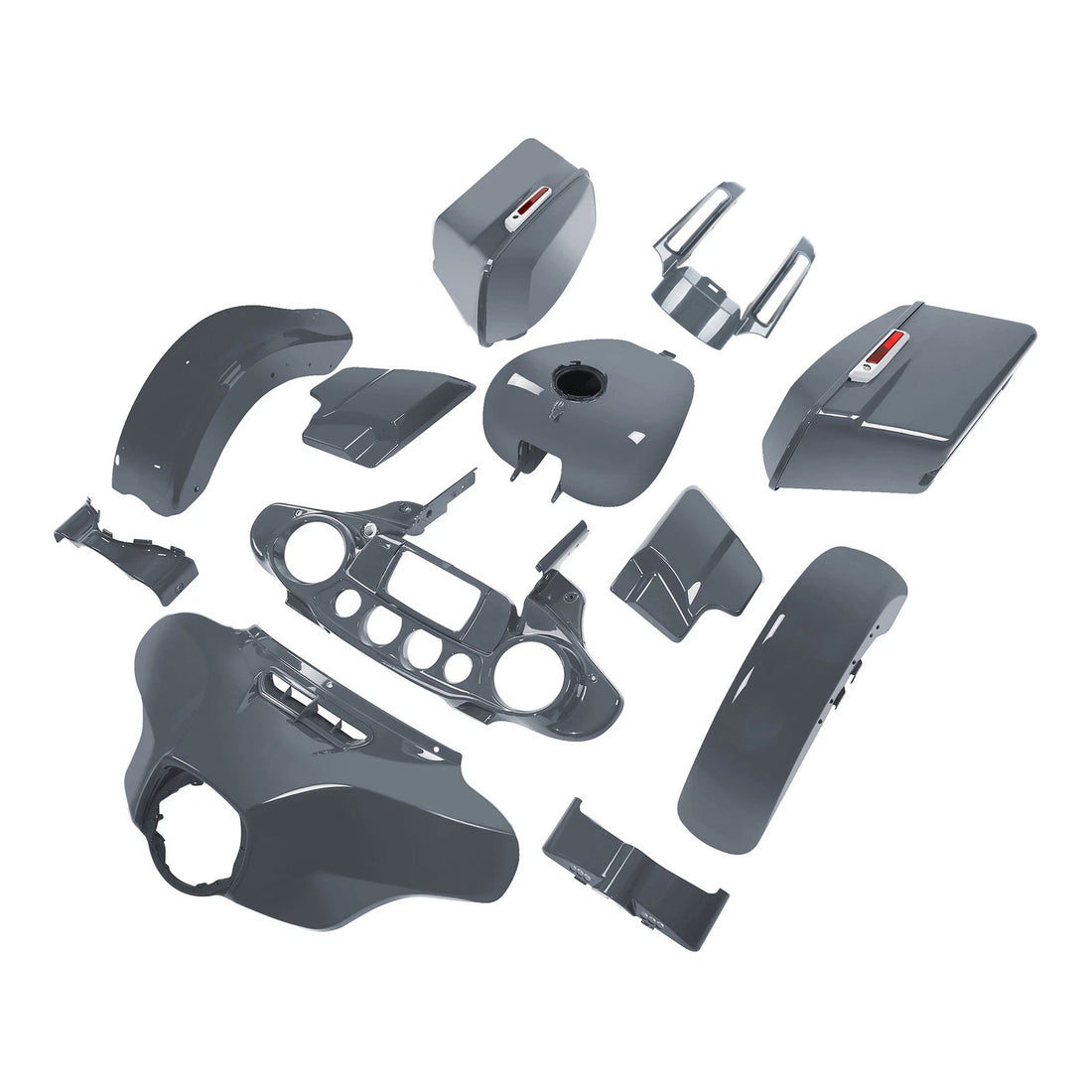 Fairings Bodywork Kit Fit For Harley Touring CVO Street Glide 14-24 Gunship Gray