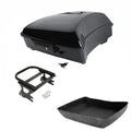 Black Chopped Trunk Two Up Mount Fit For Harley Touring Road King 97-08 US
