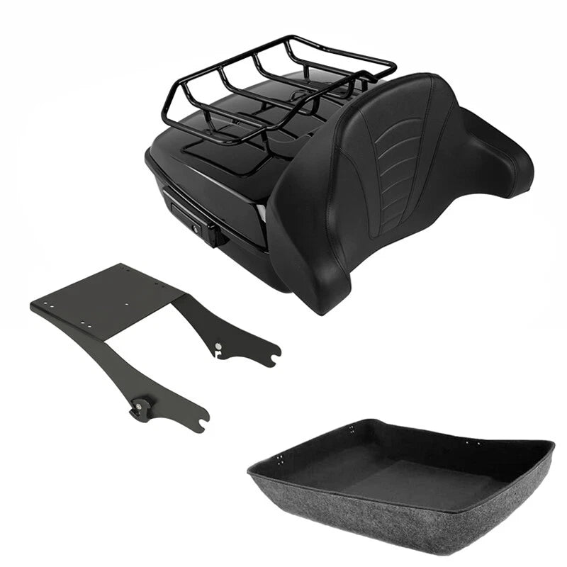 Chopped Trunk Backrest Mount Fit For Harley Touring Road Glide 1997-08 US