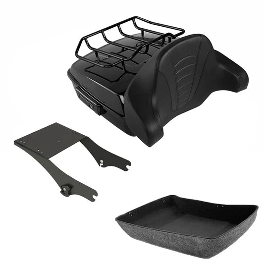 Chopped Trunk Backrest Mount Fit For Harley Touring Road Glide 1997-08 US