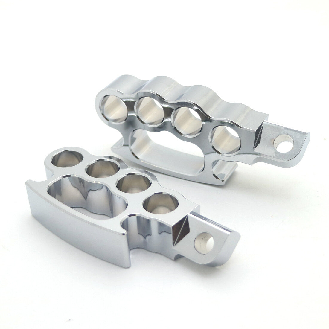 Chrome Control Foot Pegs Flying Knuckle Pegs For Harley Sportster Dyna Softail