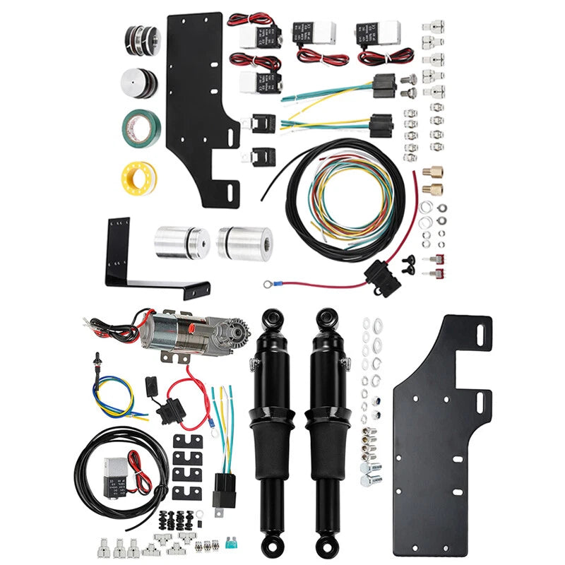 Front Air Ride Lowering Kit /Rear Suspension Fit For Harley Road King 2014-2025