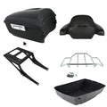 Matte King Trunk Backrest Mount Rack Fit For Harley Fatboy 2008-17