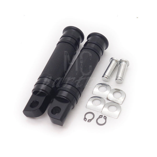 Black CNC Foot Pegs Rest with Mount Kit Pins For Harley Sportster Male Peg Mount