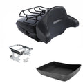 Chopped Trunk Backrest 2-Up Mount Fit For Harley Touring Road King 97-2008