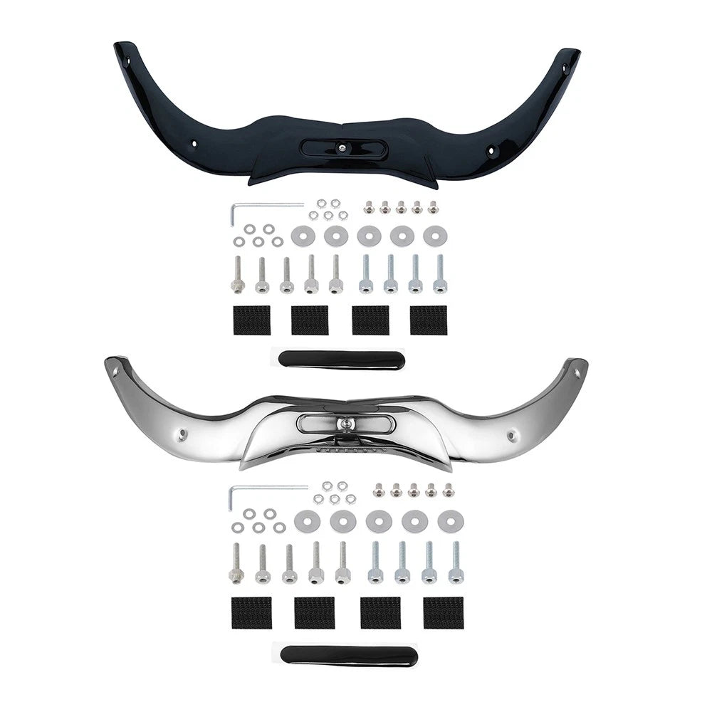 Windshield Windscreen Trim Fit For Harley Touring Road Glide 04-13 Chrome/Black