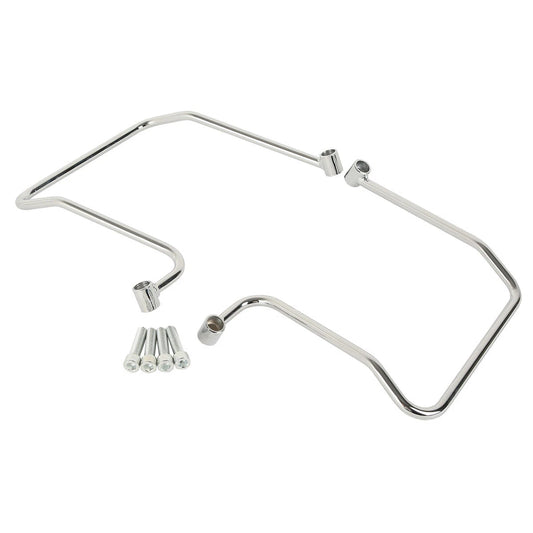 Chrome Saddle Bag Supports Fit For Harley Dyna Wide Glide 2006-2017