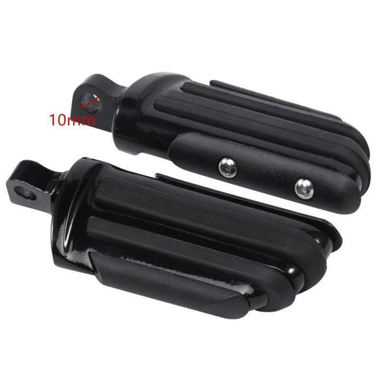 Black Pilot Male Mount Foot Peg Footpeg Fit For Harley Touring Flht Softail Dyna