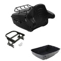 King Trunk Pad 2 Up Mount Rack Fit For Harley Touring Road Glide 1997-2008