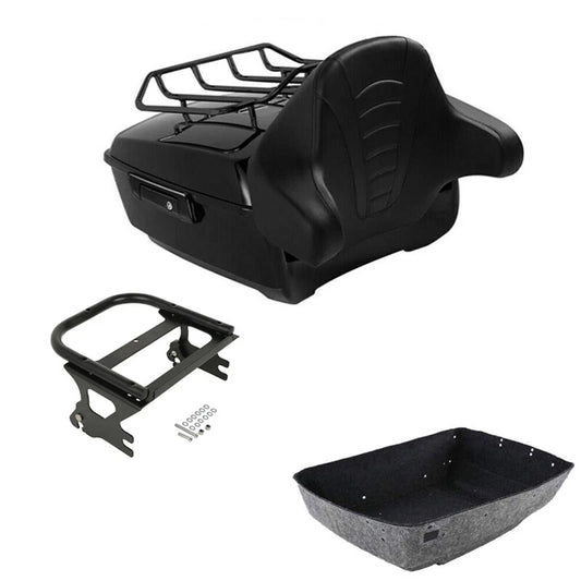 King Trunk Pad 2 Up Mount Rack Fit For Harley Touring Road Glide 1997-2008