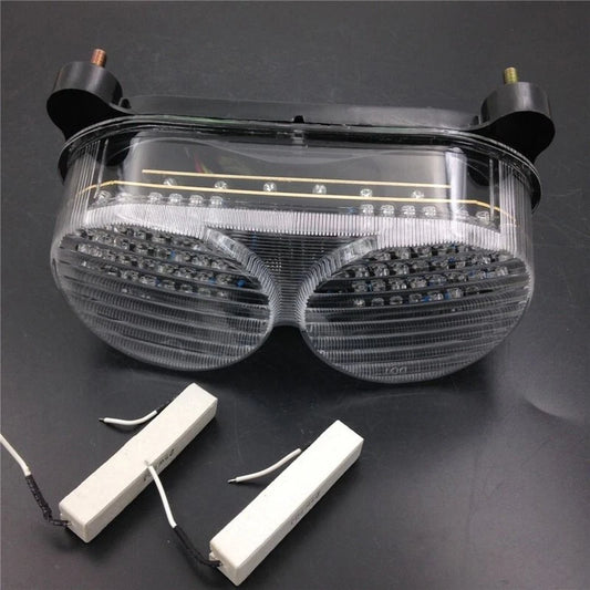 Fits kawasaki Ninja ZX6R 1998-02 ZX9R 98-03 ZZR600 2005-07 Tail Light LED Clear
