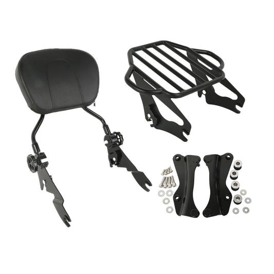 Backrest Sissy Bar Luggage Rack Docking Fit For Harley Road Electra Glide 14-25