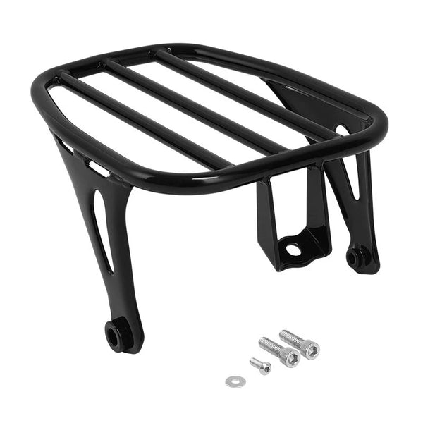 Black Solo Luggage Mount Rack Fit For Harley Softail Slim Street Bob 2021-2025