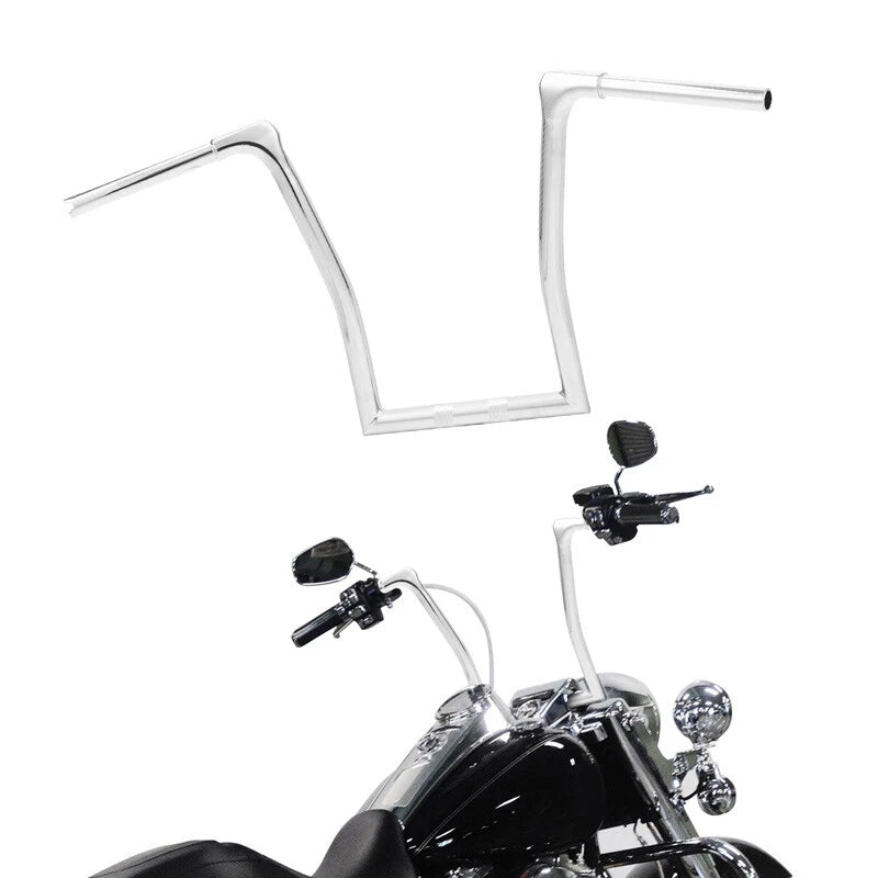 15" Rise 1 1/4" Ape Hanger Handlebar Fit For Harley Fat Boy Breakout Road King