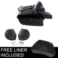 King Trunk Backrest Pad Speakers Fit For Harley Touring Street Glide 2014-2026