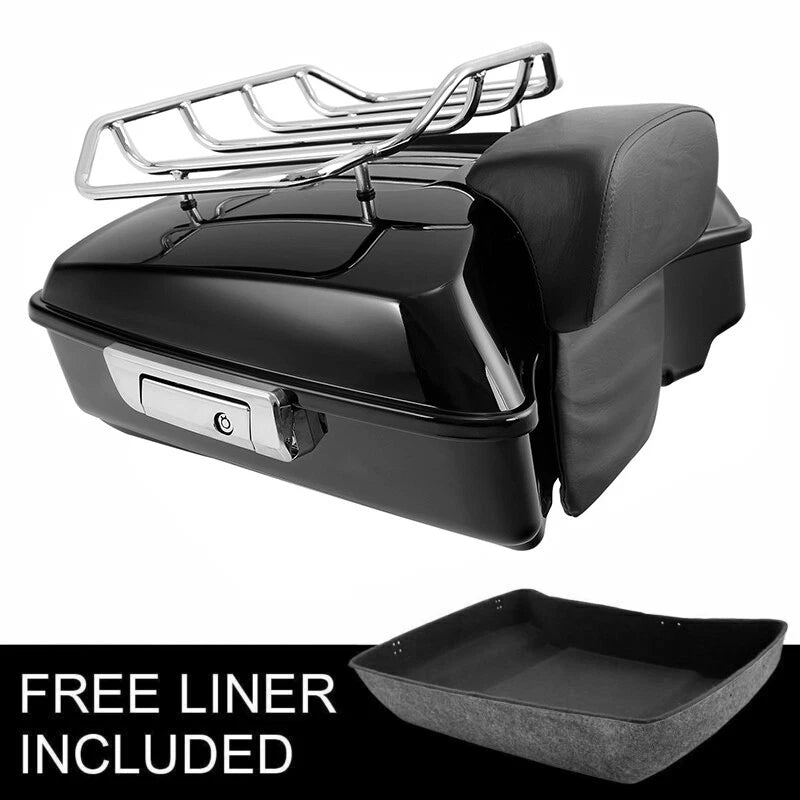 Chopped Trunk Backrest Luggage Rack Fit For Harley Touring Touring 2009-13