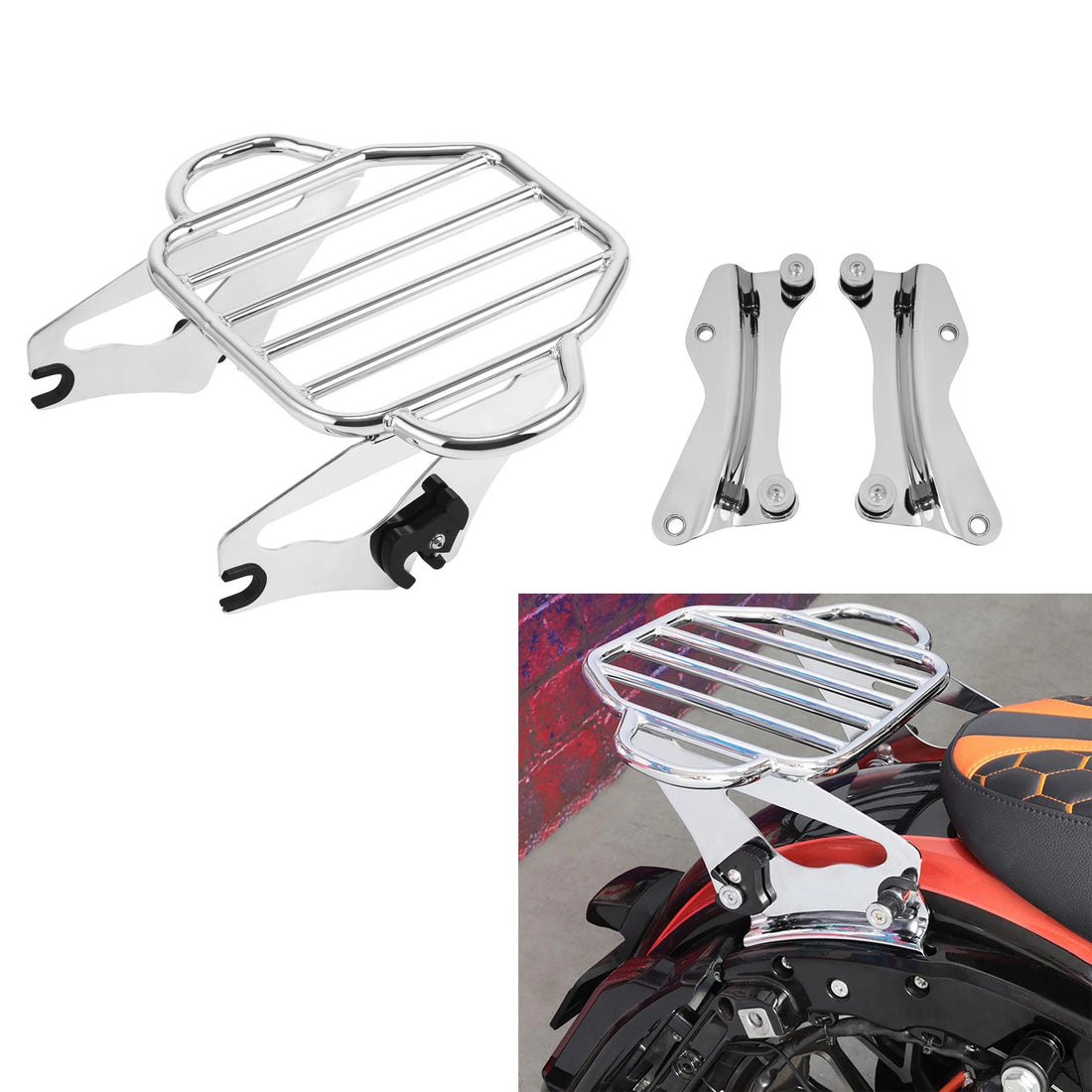 Luggage Rack & 4 Point Docking Hardware Kit Fit For Harley Touring 2014-2025