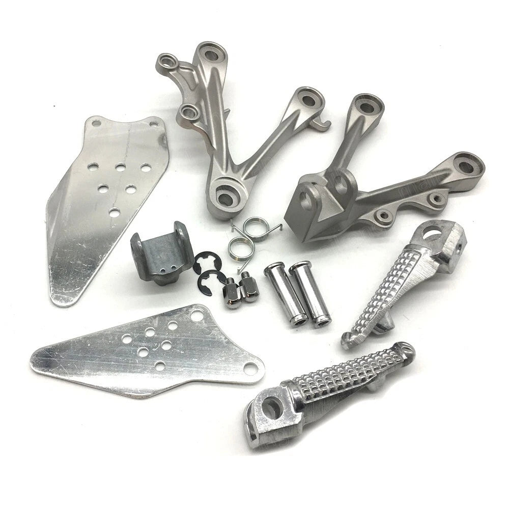 Silver Driver Front Foot Peg Bracket Fit for Kawasaki Ninja ZX6R 2009-2016 2017