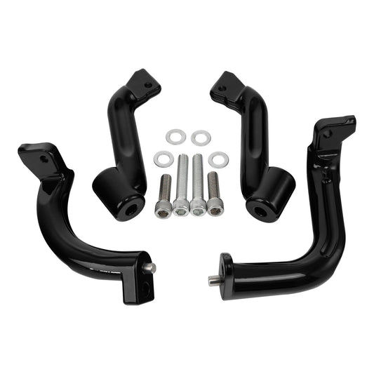 Rider Driver Floorboard Mount Bracket Fit For Harley Street Glide 2017-23 Black