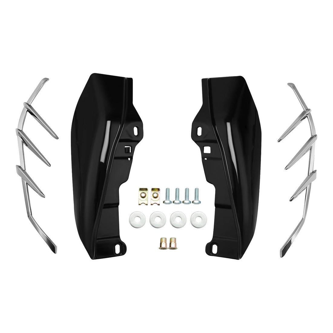 Black Mid-Frame Air Deflectors Trims Fit For Harley Touring Road King 2009-2023