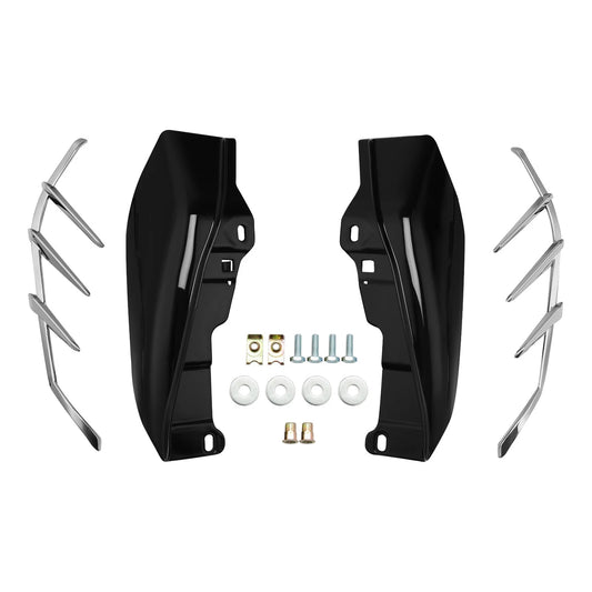 Black Mid-Frame Air Deflectors Trims Fit For Harley Touring Road King 2009-2023