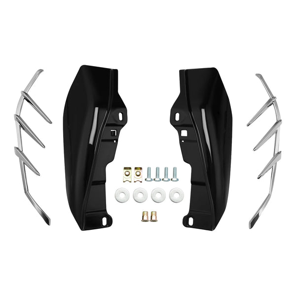 Black Mid-Frame Air Deflectors Trims Fit For Harley Touring Road King 2009-2023
