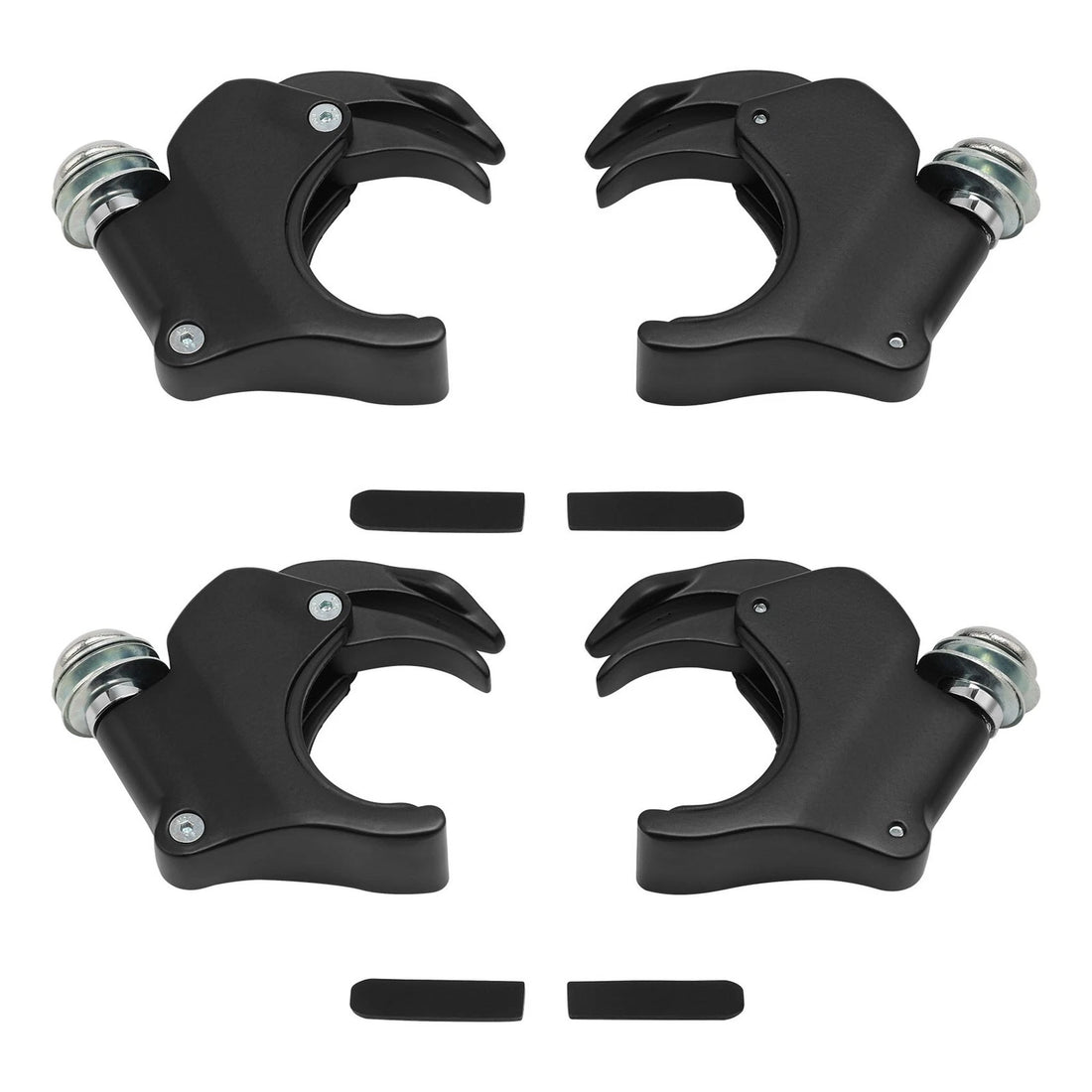 4PCS 49mm Windscreen Windshield Clamps Black For Harley Dyna Street Bob XL1200X