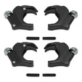 4PCS 49mm Windscreen Windshield Clamps Black For Harley Dyna Street Bob XL1200X