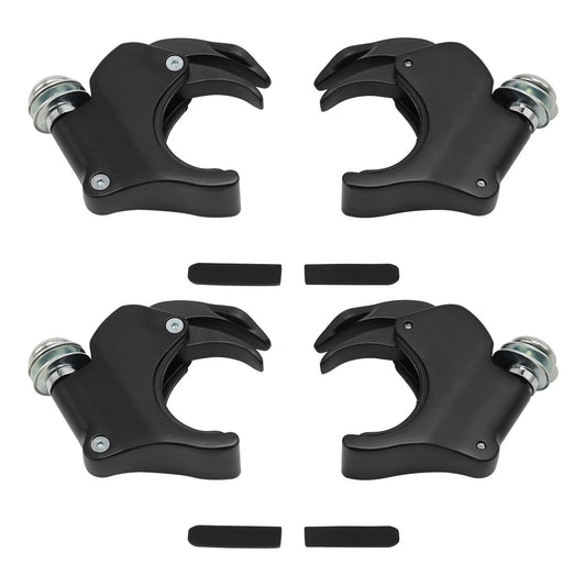 4PCS 49mm Windscreen Windshield Clamps Black For Harley Dyna Street Bob XL1200X