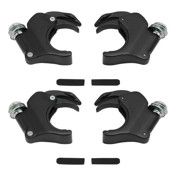 4PCS 49mm Windscreen Windshield Clamps Black For Harley Dyna Street Bob XL1200X