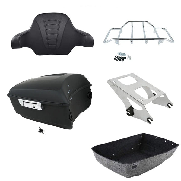 King Trunk Backrest Pad Mount Rack Fit For Harley Touring Electra Glide 14-2026