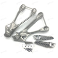 Kawasaki Ninja ZX6R Silver Rear Passenger Foot Pegs Bracket Fit For 2005-2008