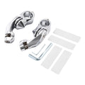 1 1/4" Chrome Adjustable Highway Short Angled Foot Pegs Mount Kit Fit For Harley