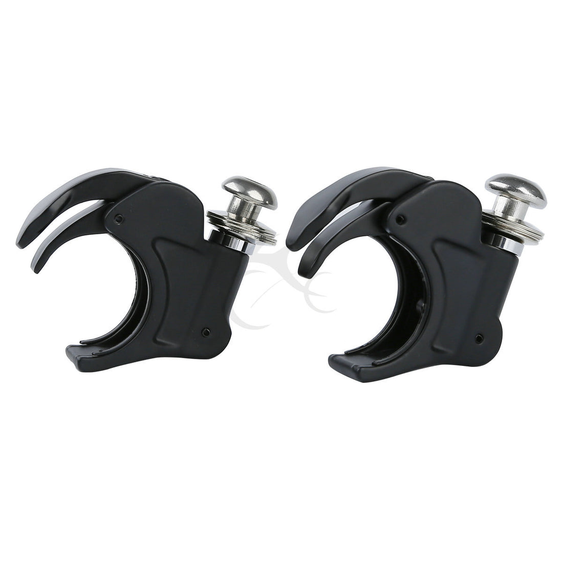 Black 41mm Windshield Windscreen Clamps Fit For Harley Softail Fxstb 1988-2013