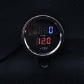 Motorcycle Universal Chrome LED Digital Tachometer Voltmeter Gauge Combo